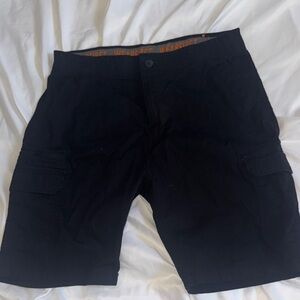 WearFirst Black Men's Cargo Shorts with Utility Pockets